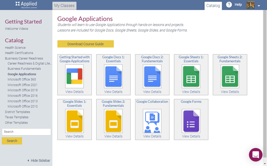 google-applications-curriculum-modules